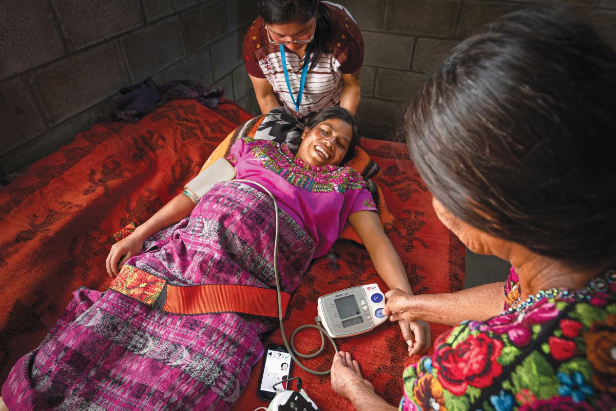 Pregnant Guatemalan woman received pre-natal care. 