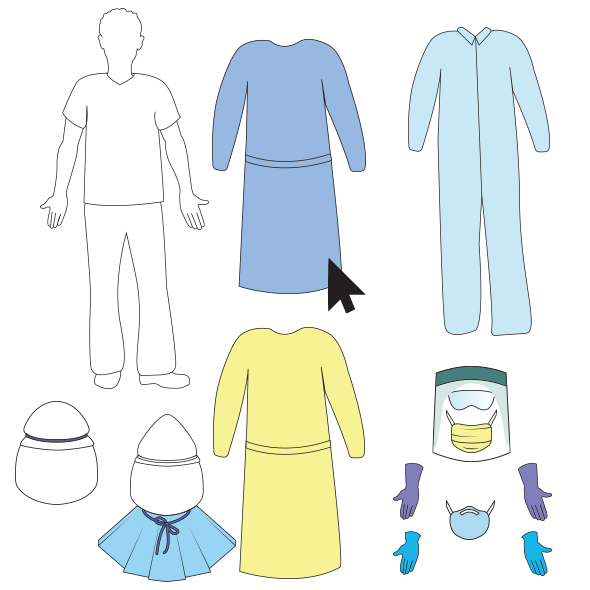 icon-pieces of ppe equipment