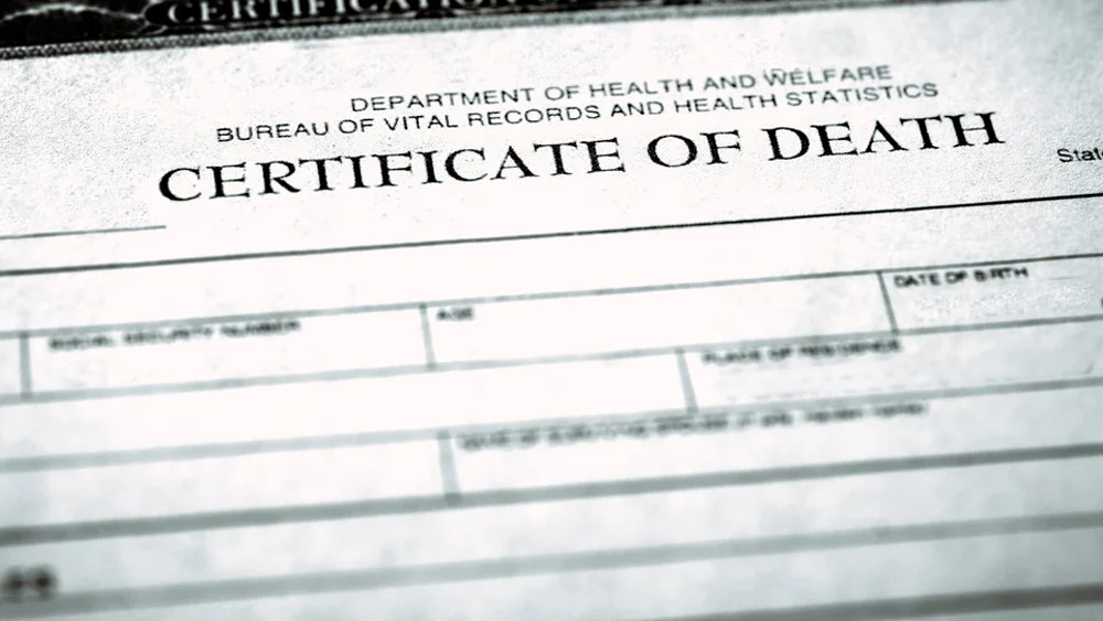 Death Certificate Cover Image