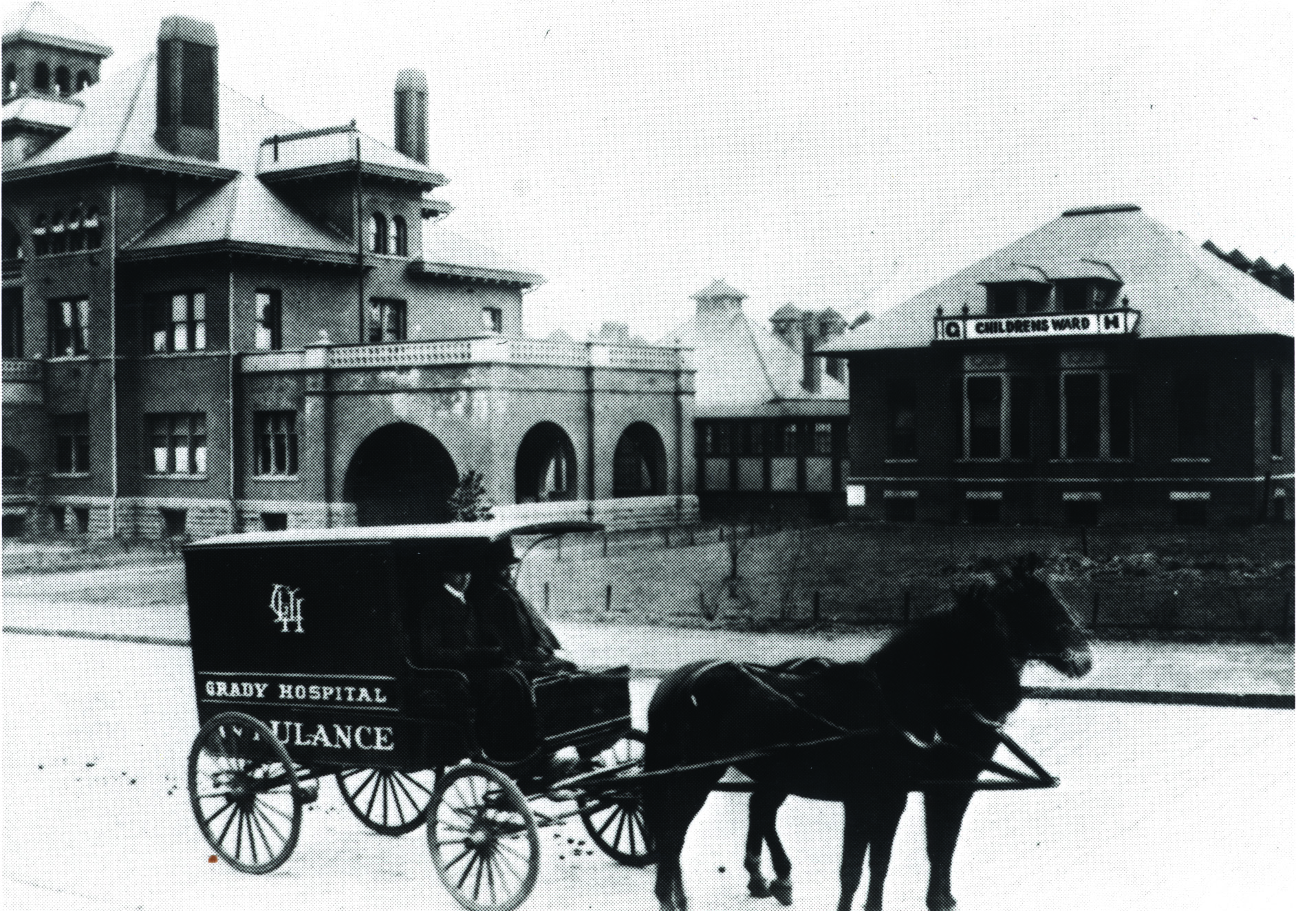Ambulance outside Grady 1892