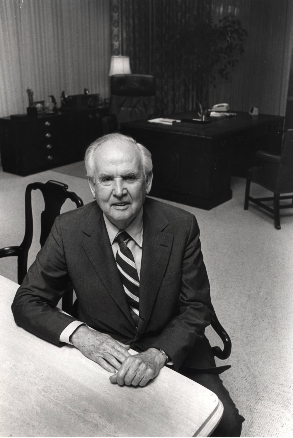 O. Wayne Rollins in his office